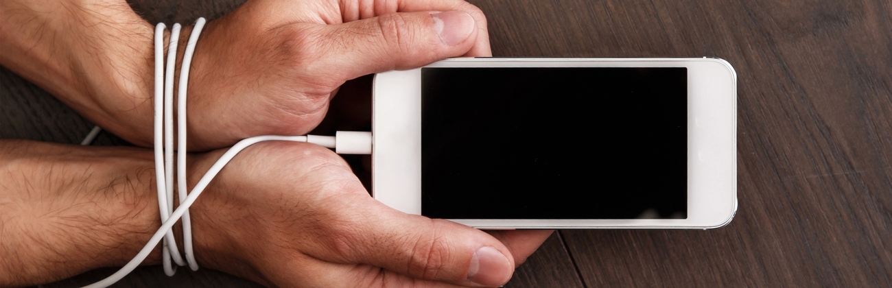 Technology addiction banner